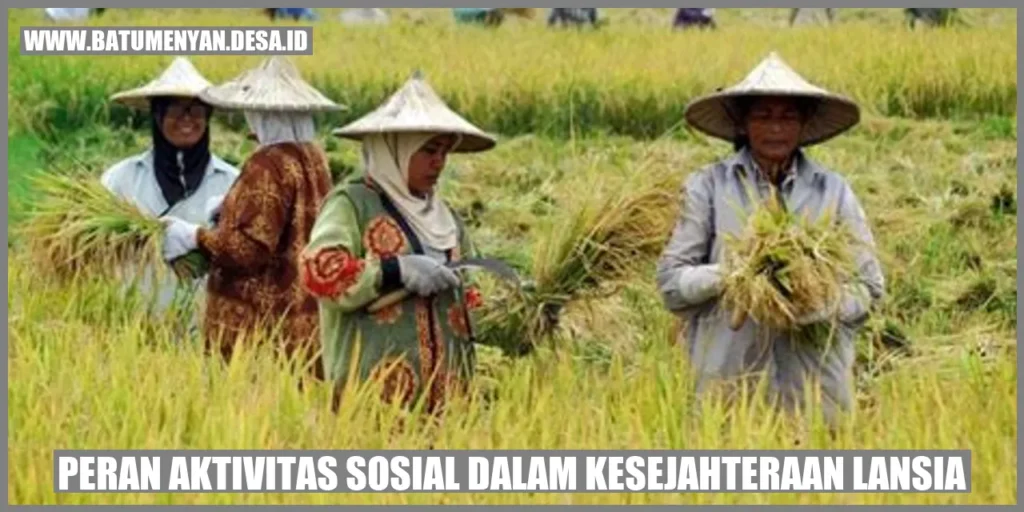 aktivitas sosial bagi lansia