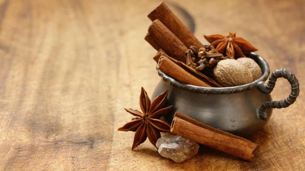 aroma rempah hangat dengan relaksasi pikiran