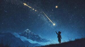 menatap bintang jatuh