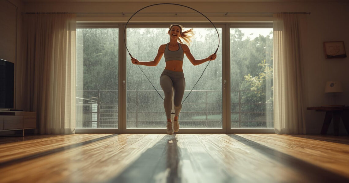 Skipping sebagai latihan kardio indoor saat hujan
